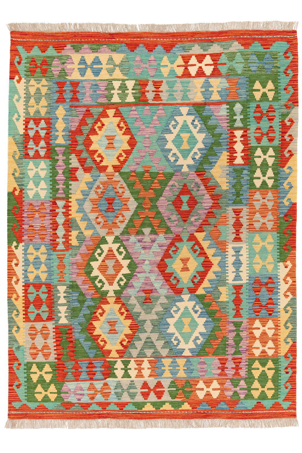 Afghanischer Kelim – 200 × 151 cm – handgewebt aus Schurwolle