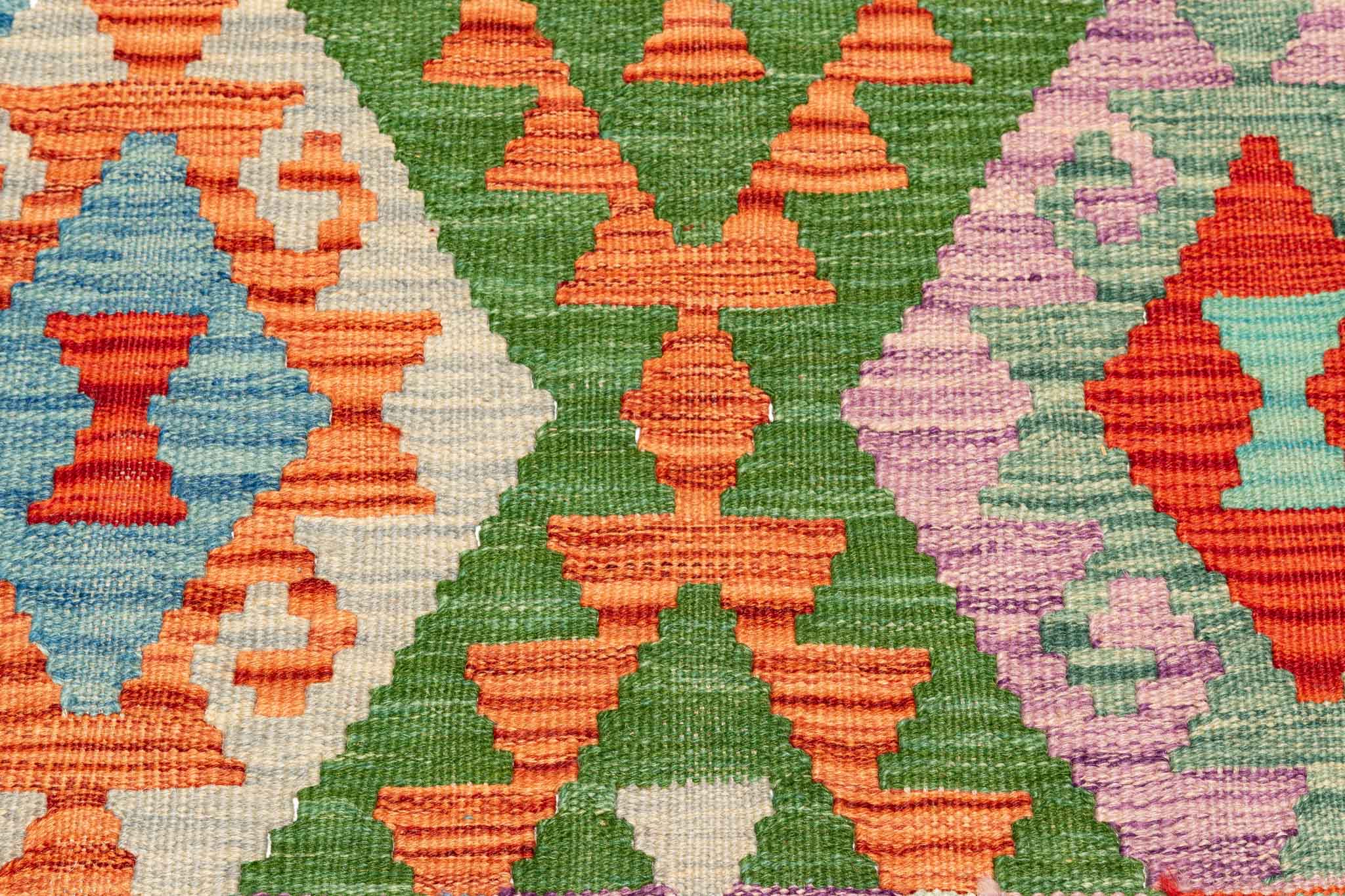 Afghanischer Kelim – 200 × 151 cm – handgewebt aus Schurwolle