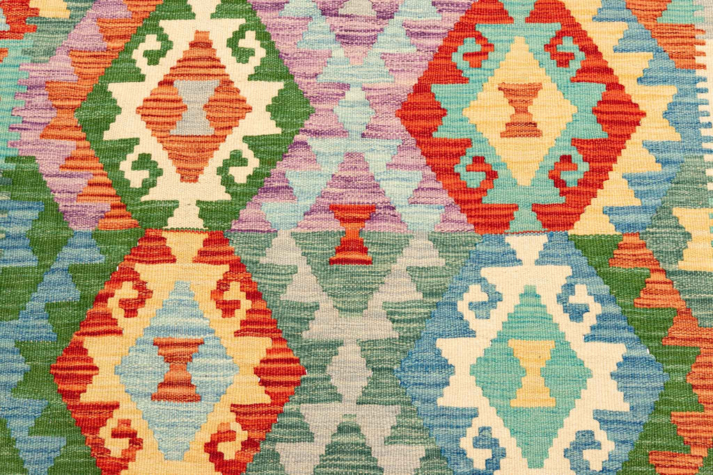 Afghanischer Kelim – 200 × 151 cm – handgewebt aus Schurwolle