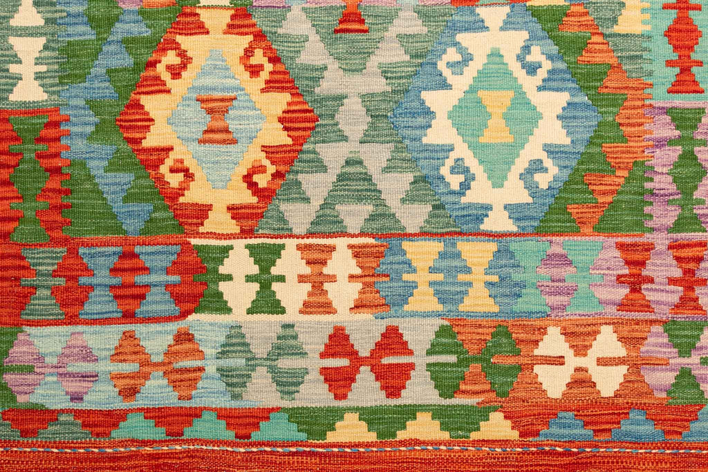 Afghanischer Kelim – 200 × 151 cm – handgewebt aus Schurwolle