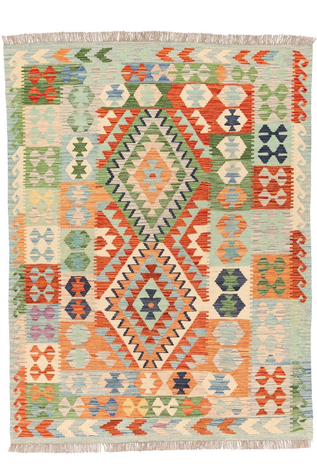 Afghanischer Kelim – 193 × 146 cm – handgewebt aus Schurwolle