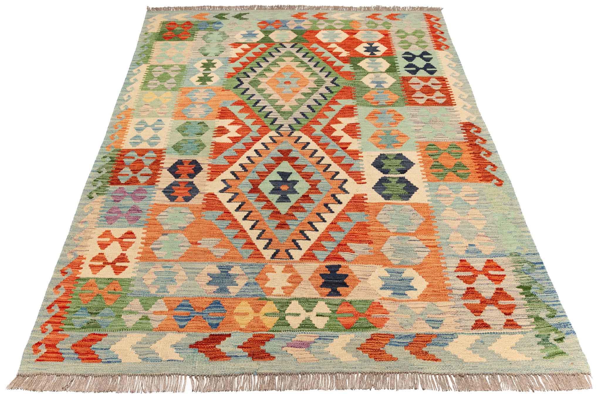 Afghanischer Kelim – 193 × 146 cm – handgewebt aus Schurwolle