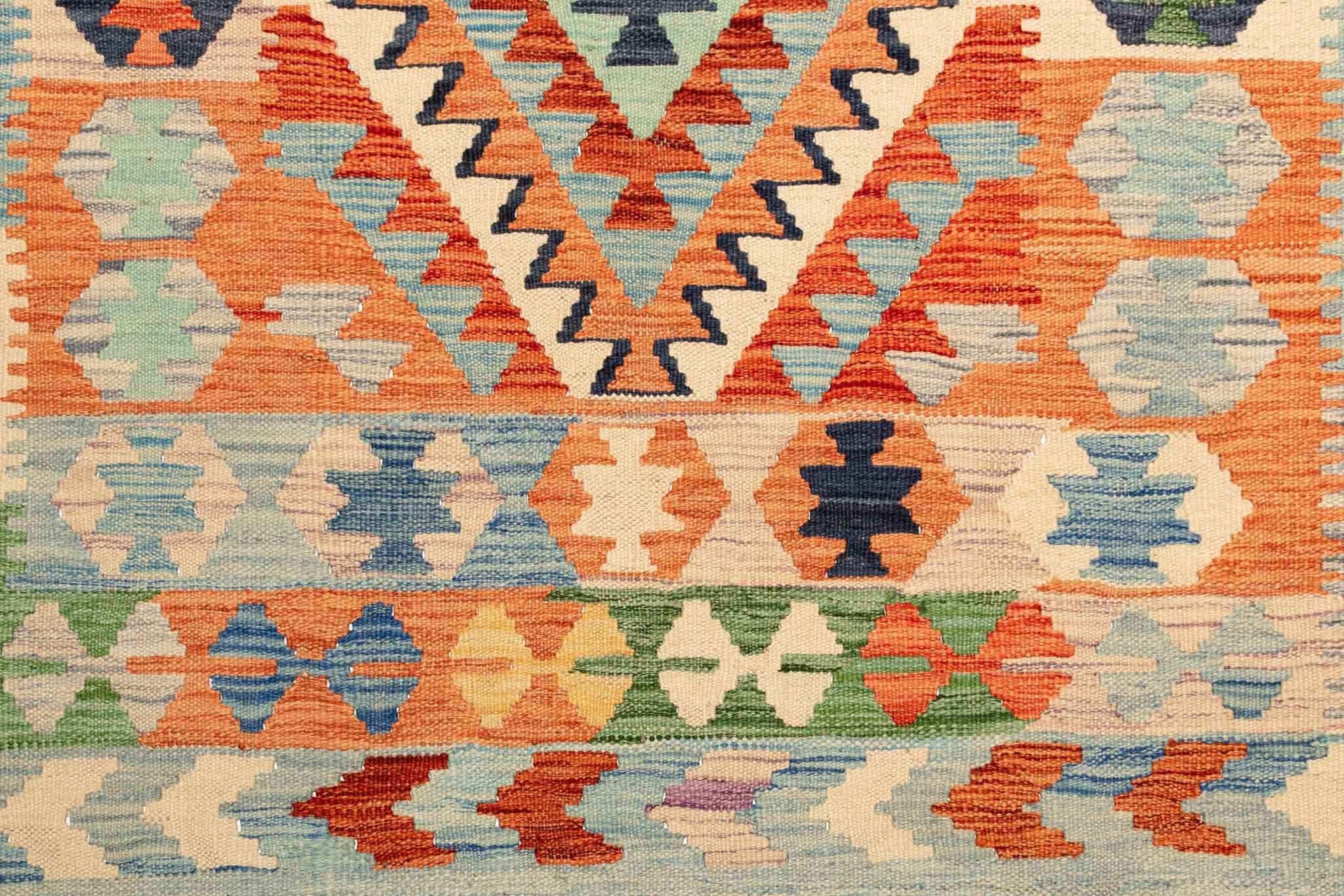 Afghanischer Kelim – 193 × 146 cm – handgewebt aus Schurwolle