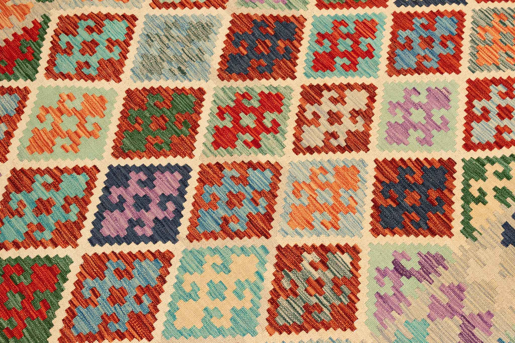 Afghanischer Kelim – 200 × 150 cm – handgewebt aus Schurwolle
