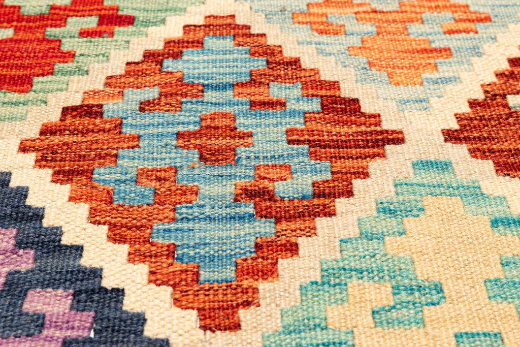 Afghanischer Kelim – 200 × 150 cm – handgewebt aus Schurwolle