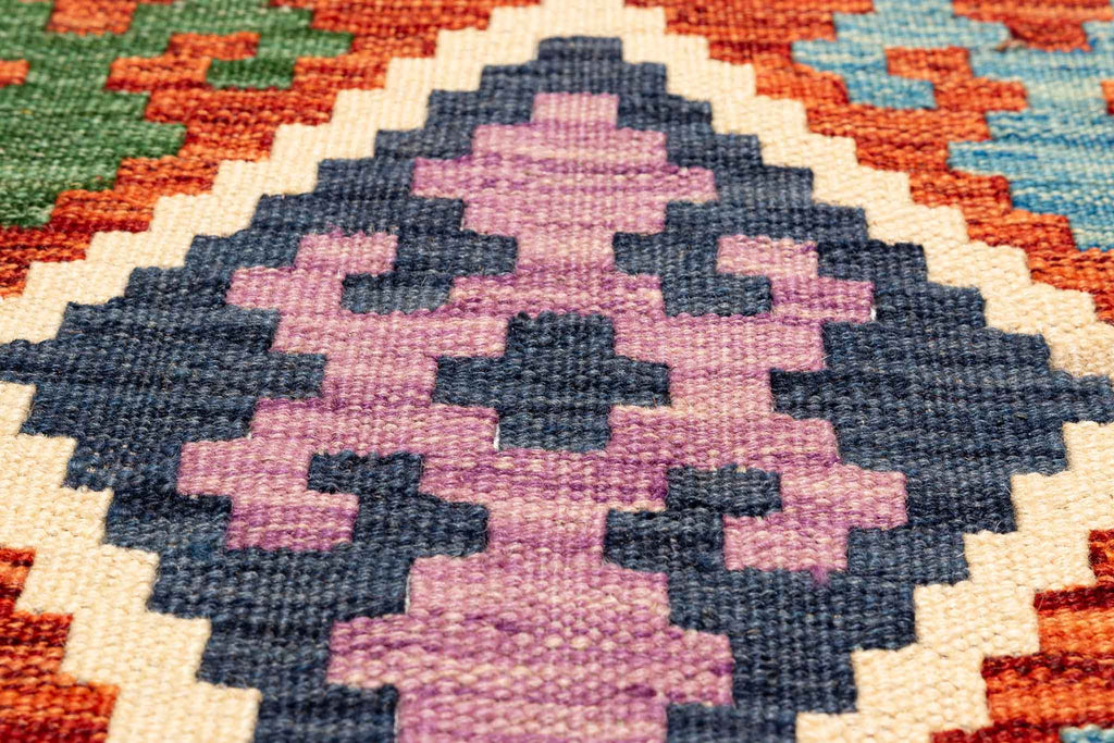 Afghanischer Kelim – 200 × 150 cm – handgewebt aus Schurwolle