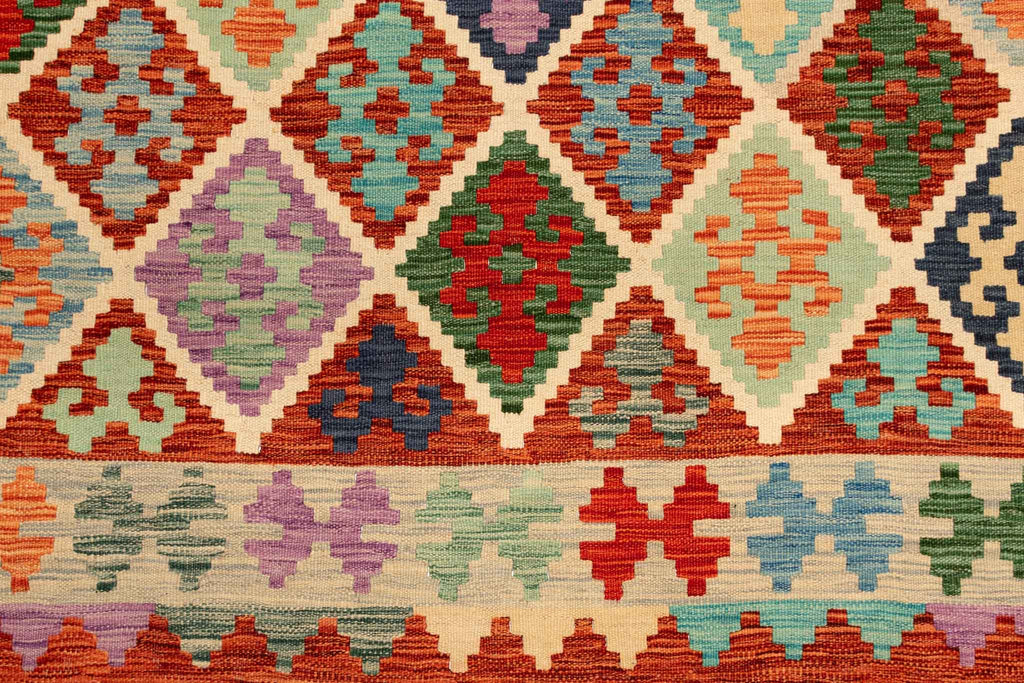 Afghanischer Kelim – 200 × 150 cm – handgewebt aus Schurwolle