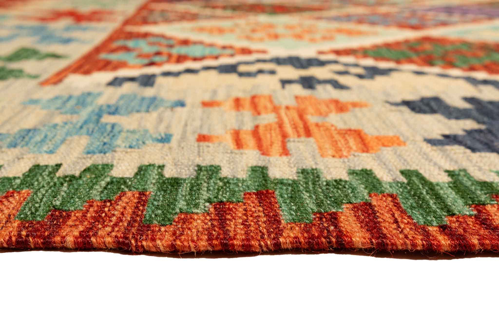 Afghanischer Kelim – 200 × 150 cm – handgewebt aus Schurwolle