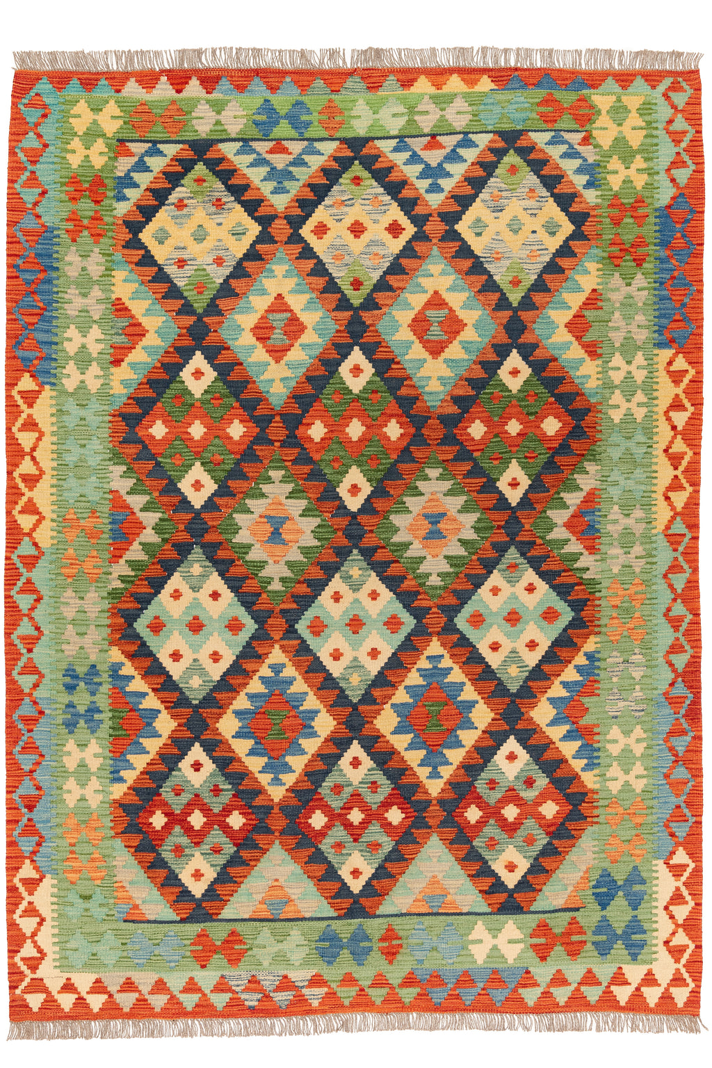 Afghanischer Kelim – 207 × 150 cm – handgewebt aus Schurwolle