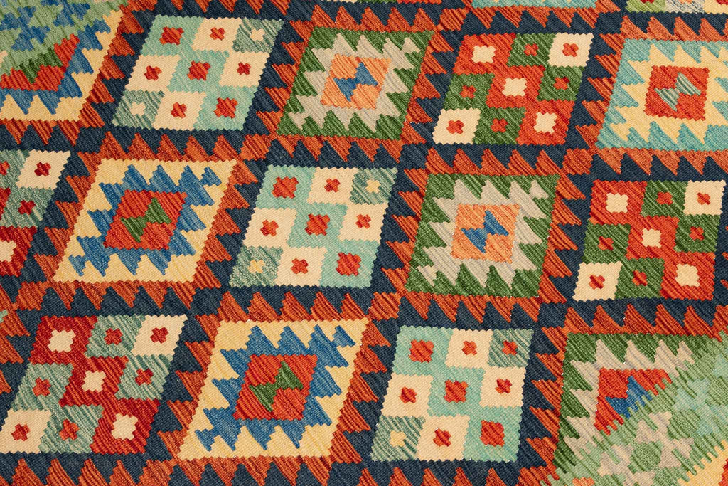 Afghanischer Kelim – 207 × 150 cm – handgewebt aus Schurwolle