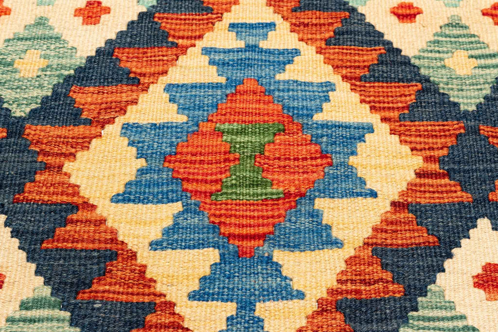 Afghanischer Kelim – 207 × 150 cm – handgewebt aus Schurwolle