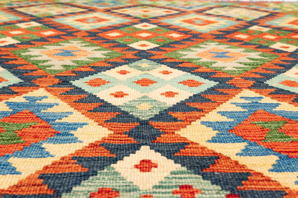 Afghanischer Kelim – 207 × 150 cm – handgewebt aus Schurwolle