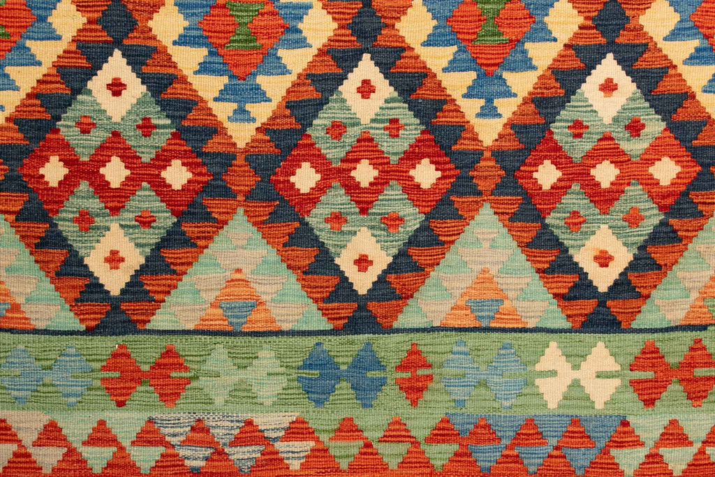 Afghanischer Kelim – 207 × 150 cm – handgewebt aus Schurwolle