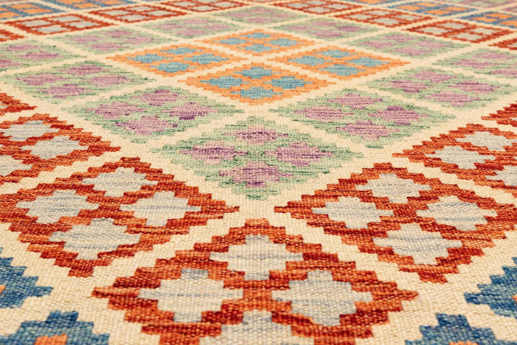 Afghanischer Kelim – 198 × 148 cm – handgewebt aus Schurwolle