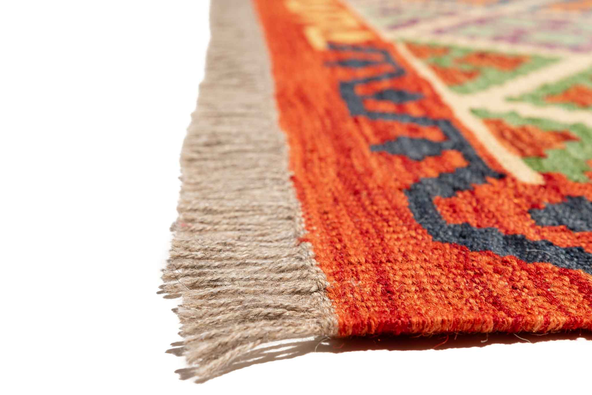 Afghanischer Kelim – 198 × 148 cm – handgewebt aus Schurwolle