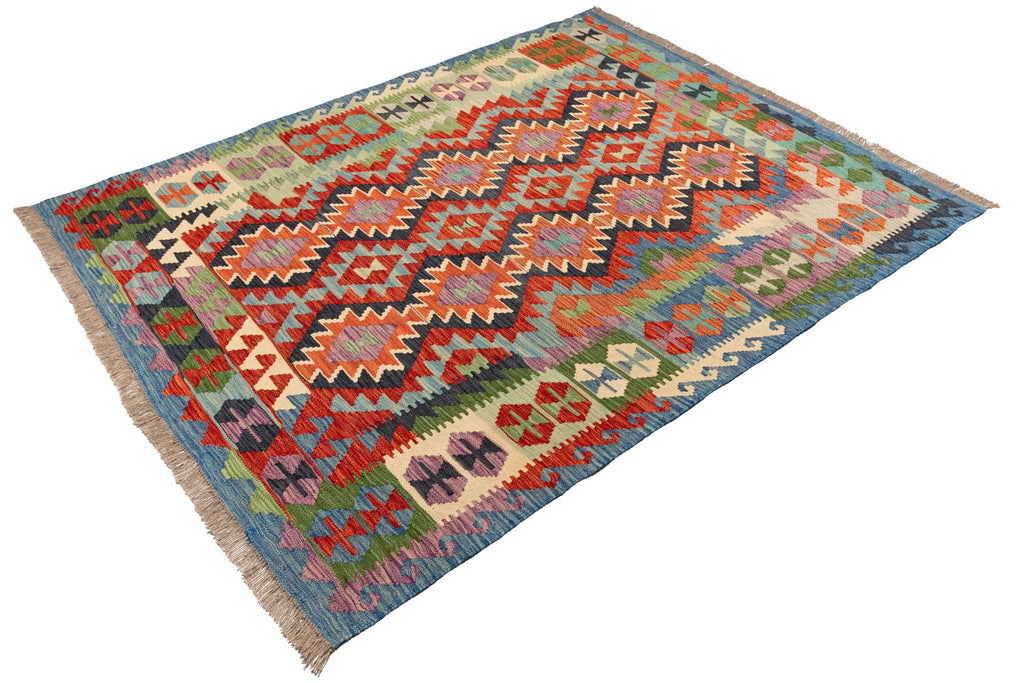 Afghanischer Kelim – 191 × 152 cm – handgewebt aus Schurwolle