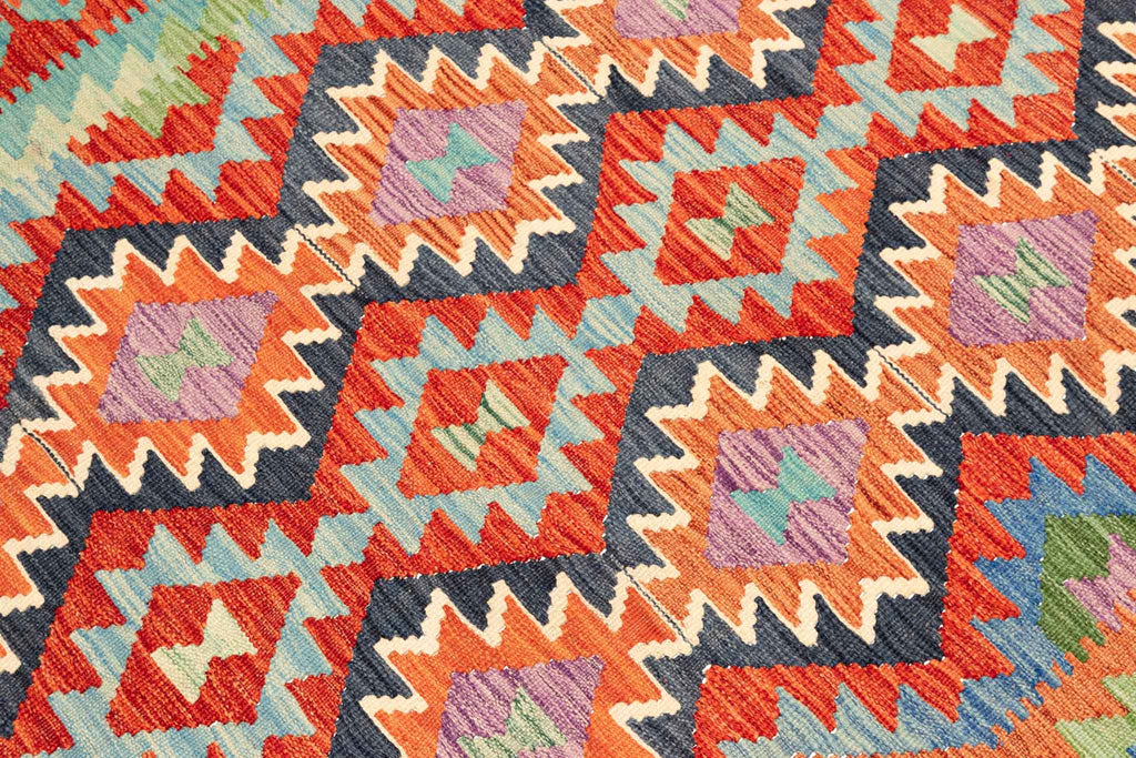 Afghanischer Kelim – 191 × 152 cm – handgewebt aus Schurwolle