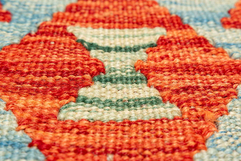 Afghanischer Kelim – 191 × 152 cm – handgewebt aus Schurwolle