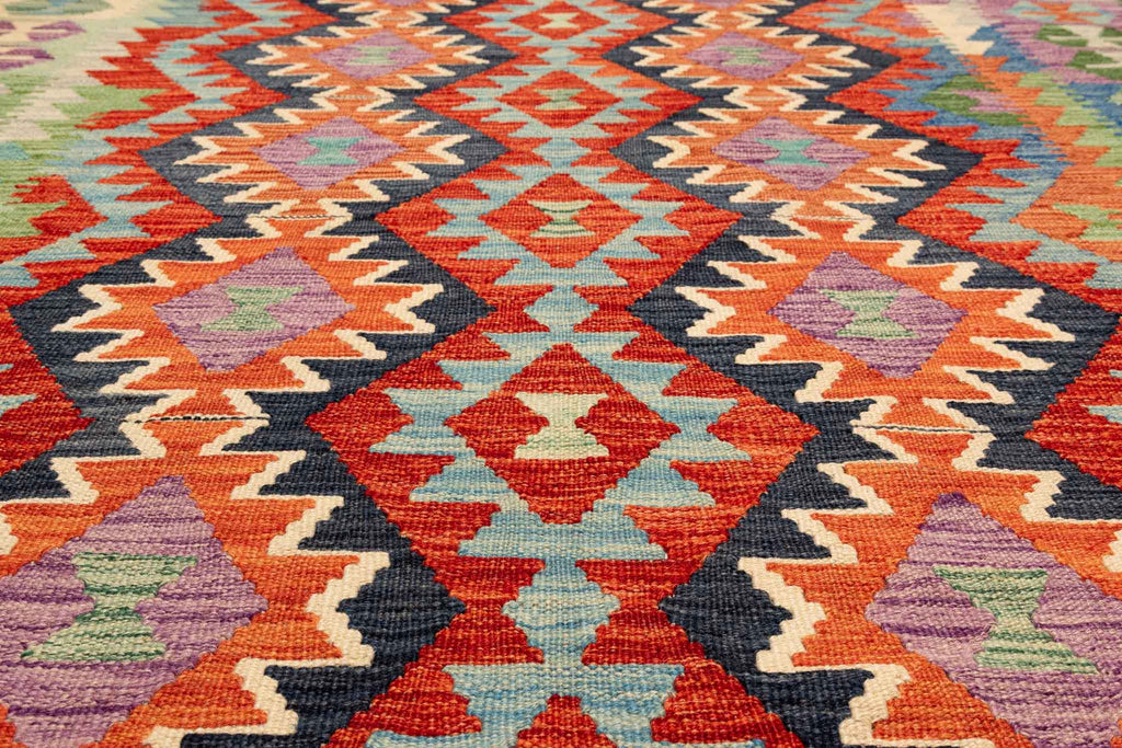 Afghanischer Kelim – 191 × 152 cm – handgewebt aus Schurwolle