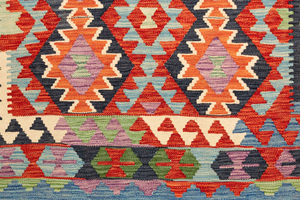 Afghanischer Kelim – 191 × 152 cm – handgewebt aus Schurwolle