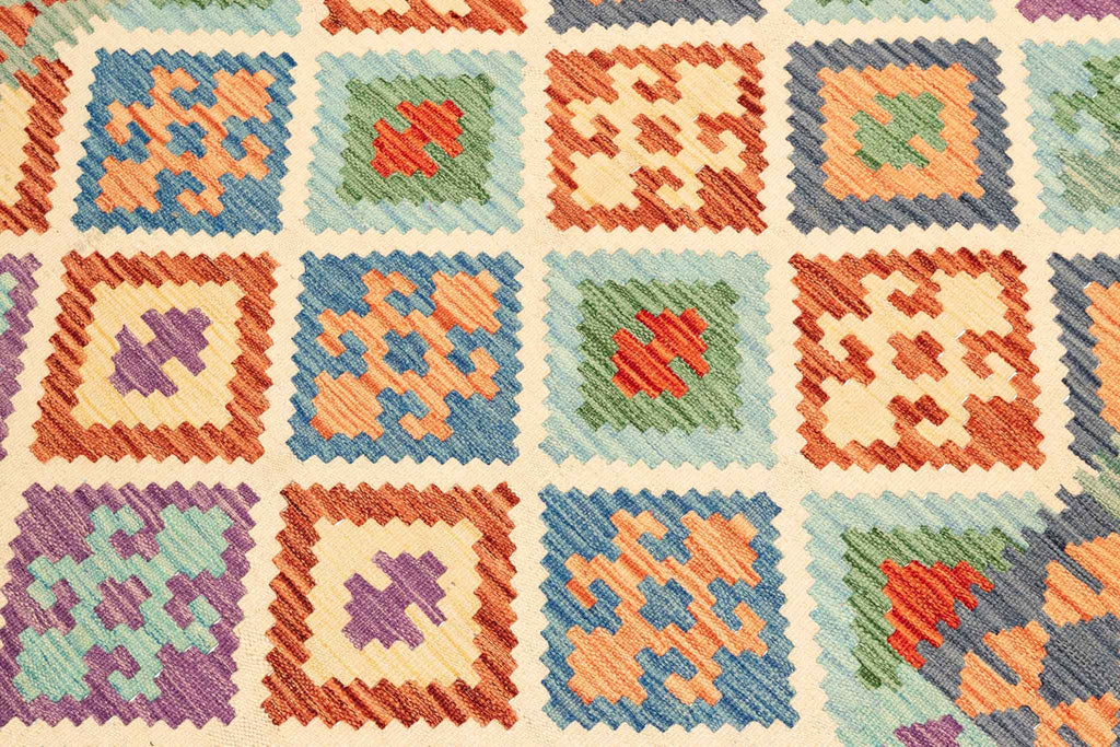 Afghanischer Kelim – 200 × 150 cm – handgewebt aus Schurwolle