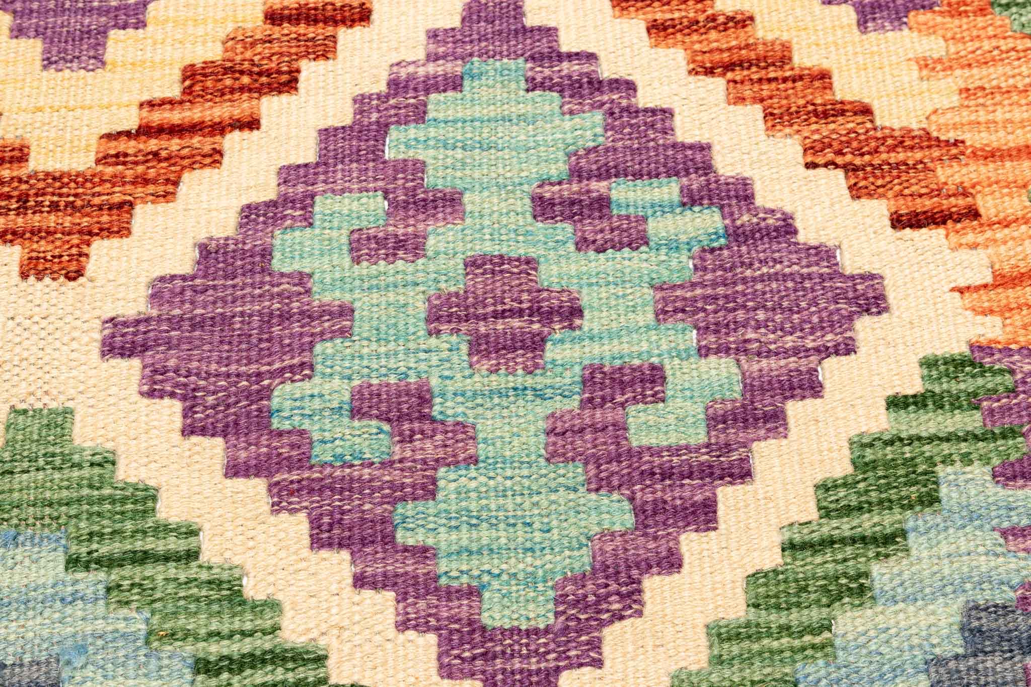 Afghanischer Kelim – 200 × 150 cm – handgewebt aus Schurwolle