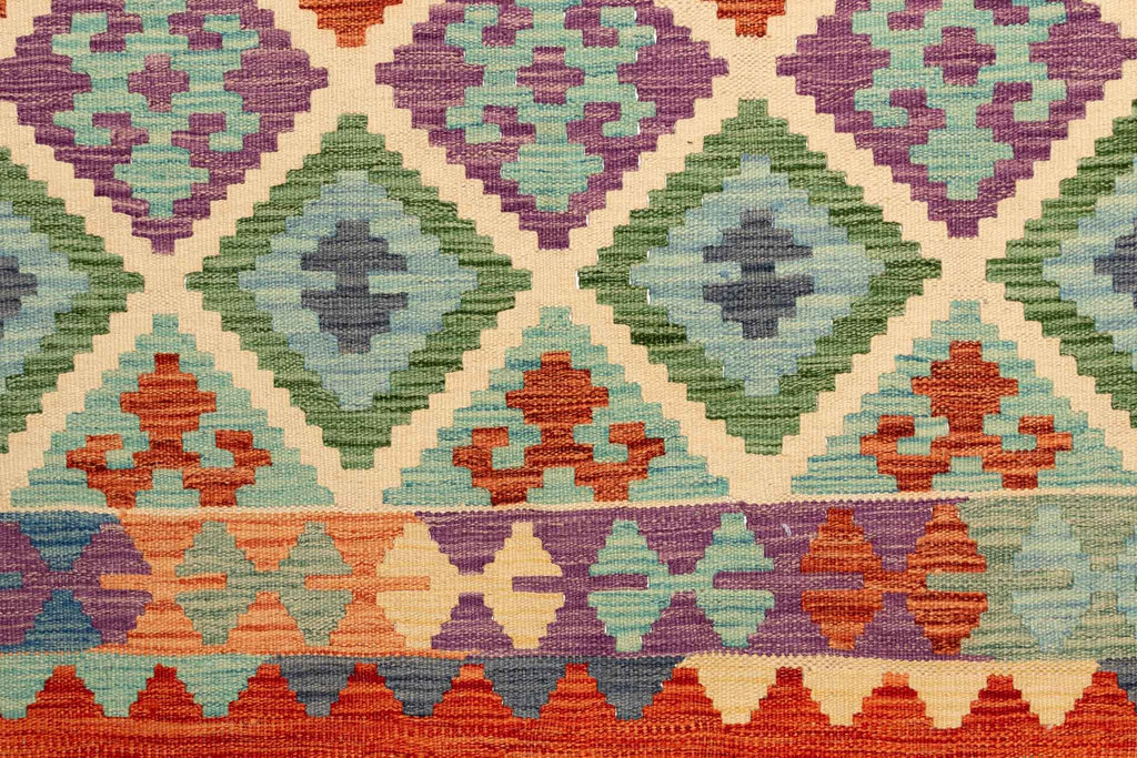 Afghanischer Kelim – 200 × 150 cm – handgewebt aus Schurwolle