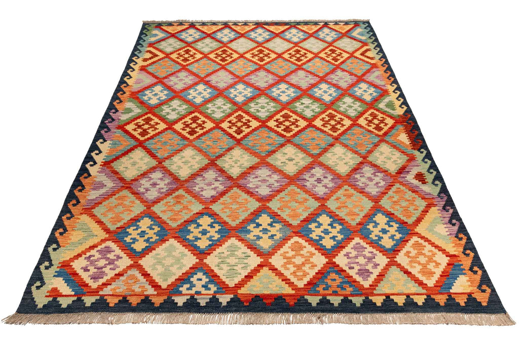 Afghanischer Kelim – 249 × 175 cm – handgewebt aus Schurwolle
