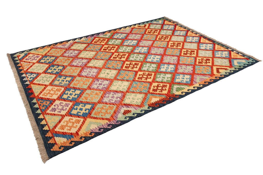 Afghanischer Kelim – 249 × 175 cm – handgewebt aus Schurwolle