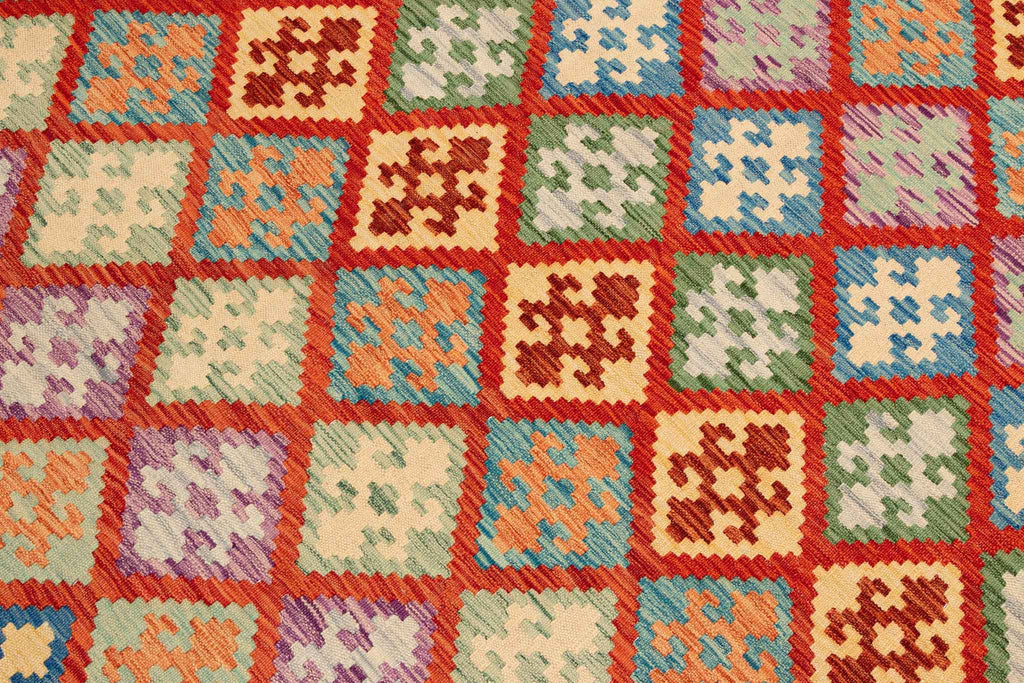 Afghanischer Kelim – 249 × 175 cm – handgewebt aus Schurwolle