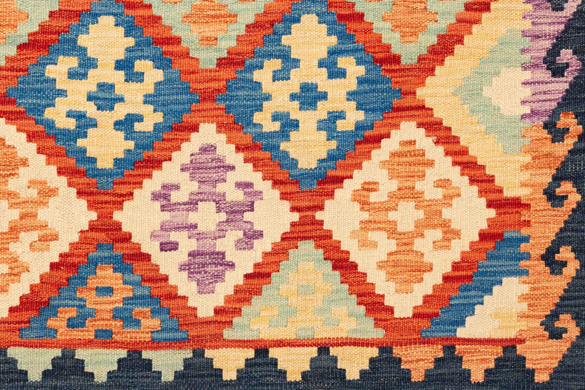Afghanischer Kelim – 249 × 175 cm – handgewebt aus Schurwolle
