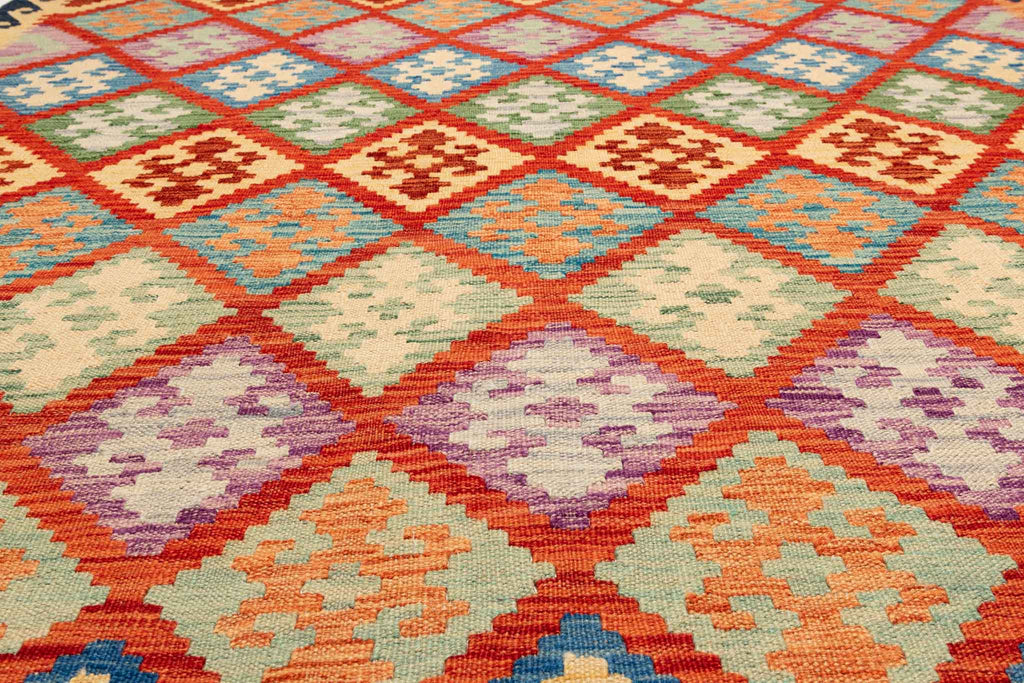 Afghanischer Kelim – 249 × 175 cm – handgewebt aus Schurwolle