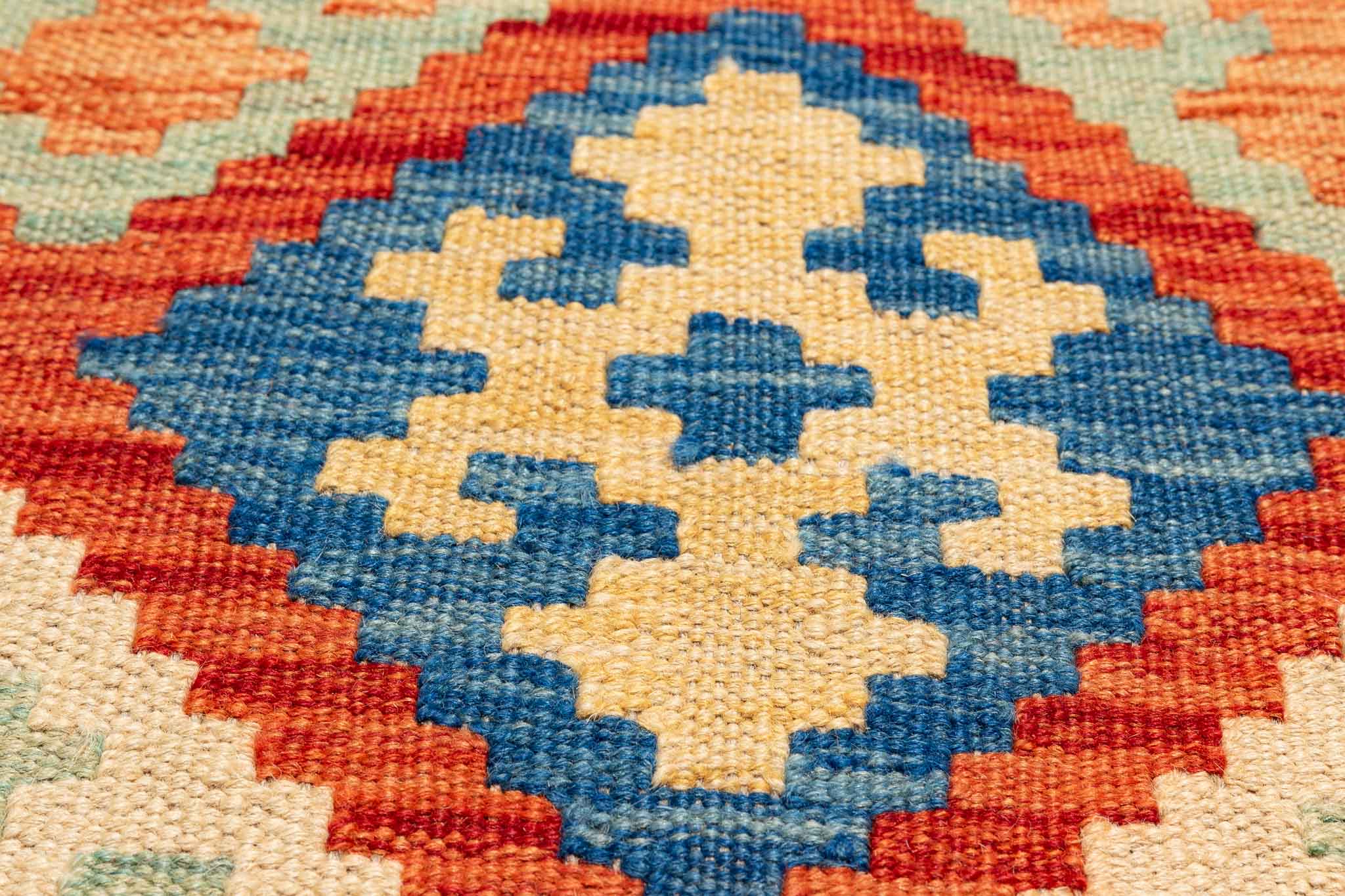 Afghanischer Kelim – 249 × 175 cm – handgewebt aus Schurwolle