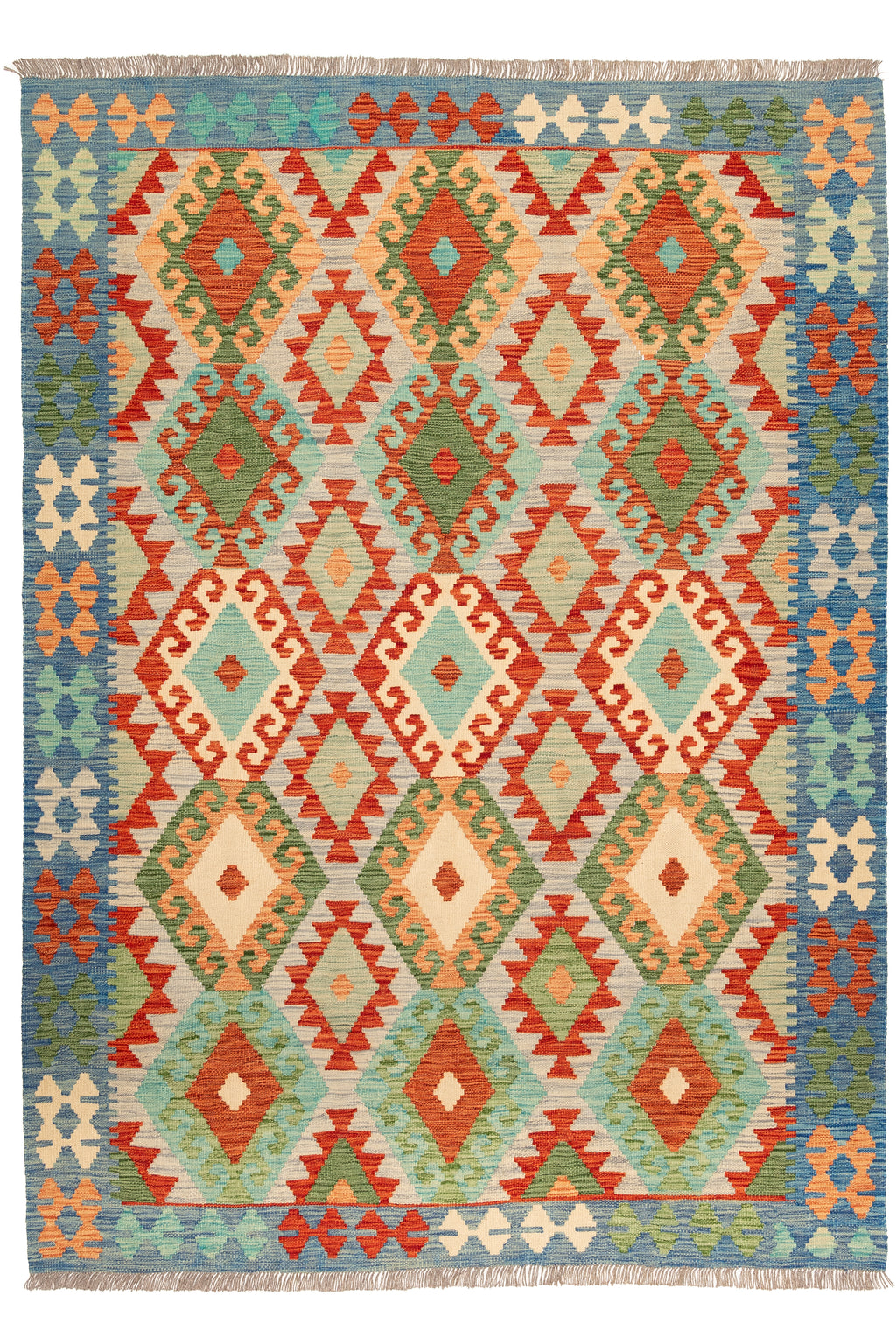 Afghanischer Kelim – 238 × 172 cm – handgewebt aus Schurwolle