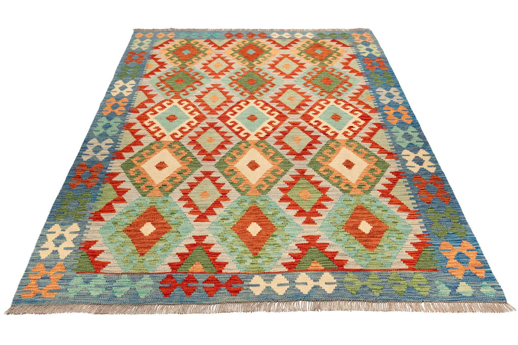 Afghanischer Kelim – 238 × 172 cm – handgewebt aus Schurwolle