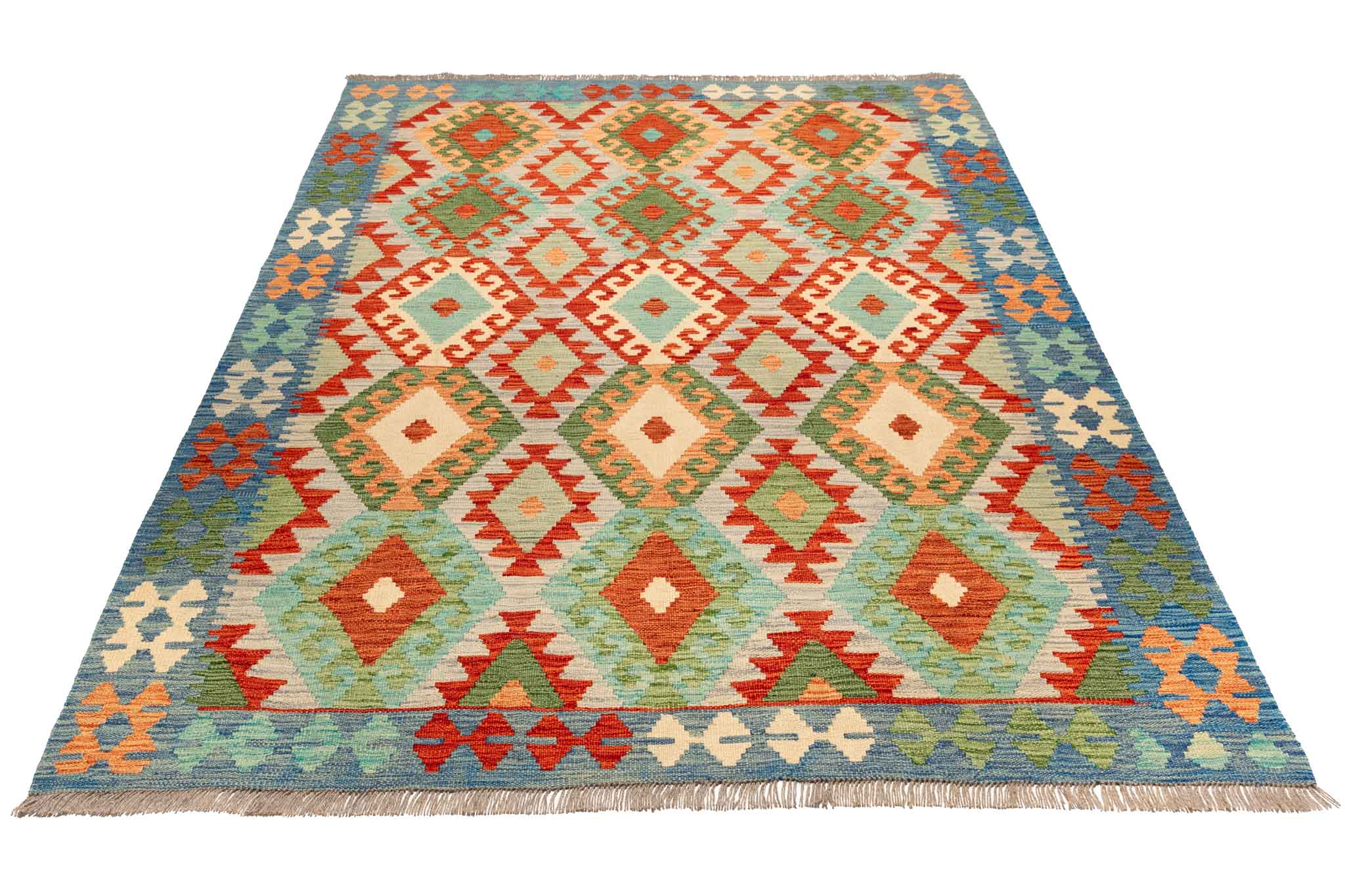 Afghanischer Kelim – 238 × 172 cm – handgewebt aus Schurwolle