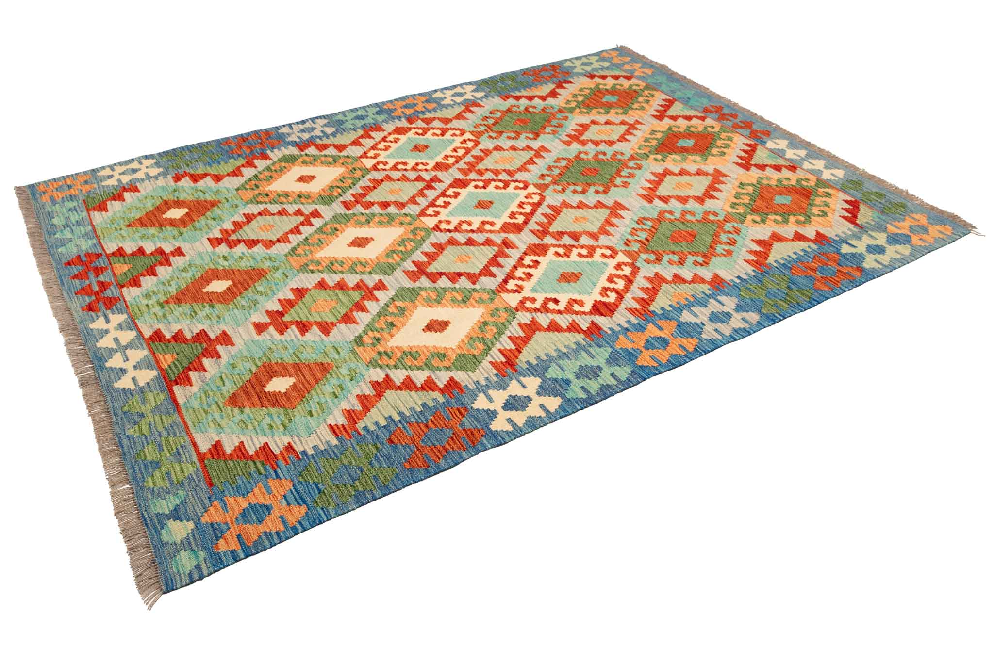 Afghanischer Kelim – 238 × 172 cm – handgewebt aus Schurwolle