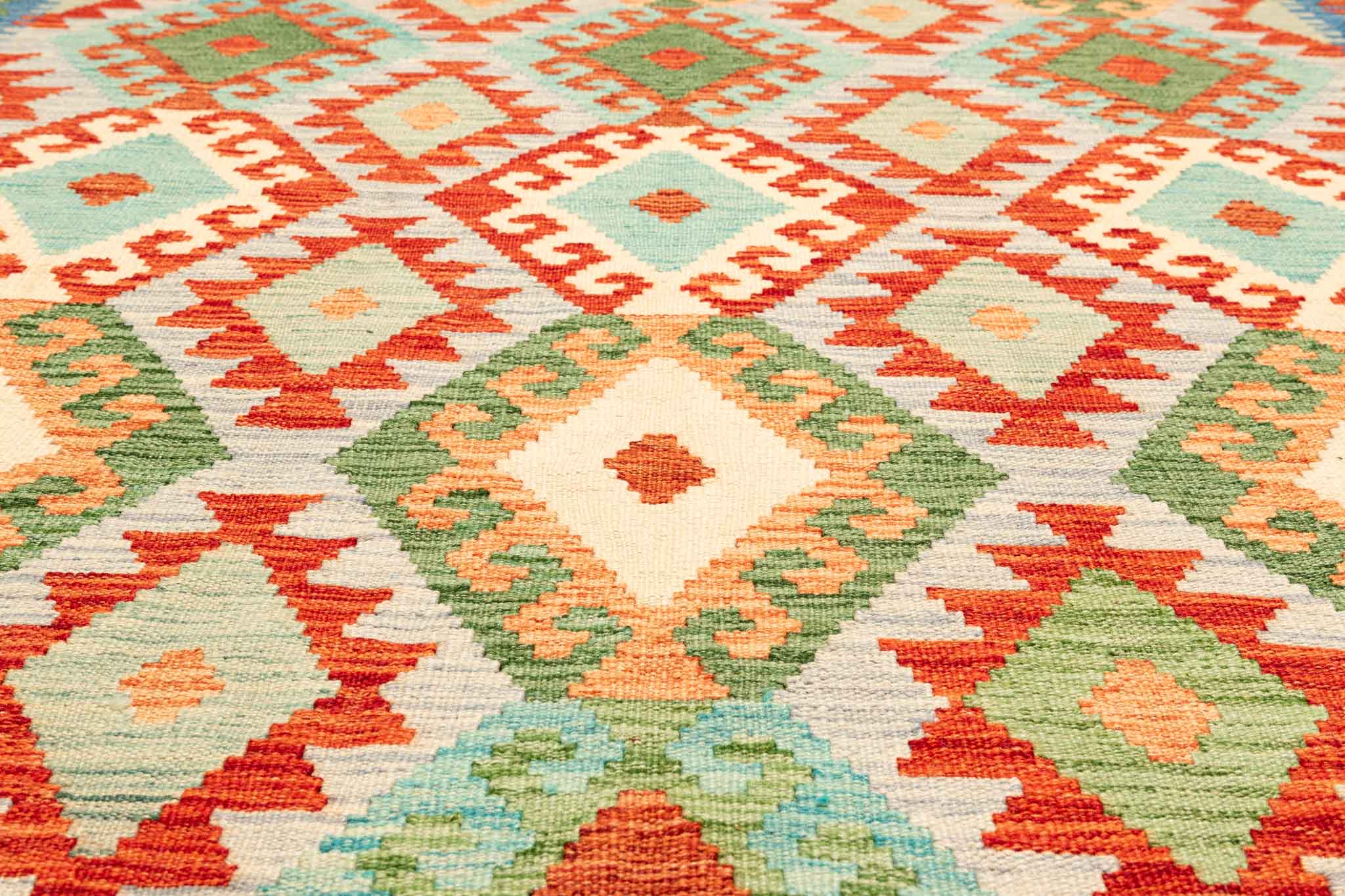 Afghanischer Kelim – 238 × 172 cm – handgewebt aus Schurwolle