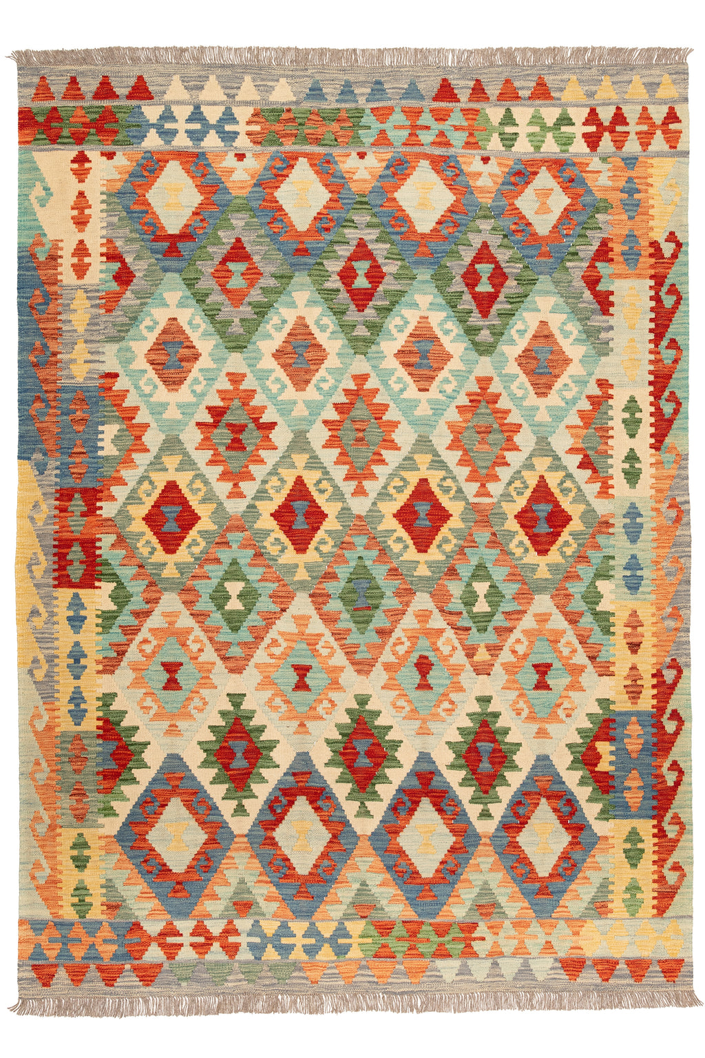 Afghanischer Kelim – 235 × 170 cm – handgewebt aus Schurwolle