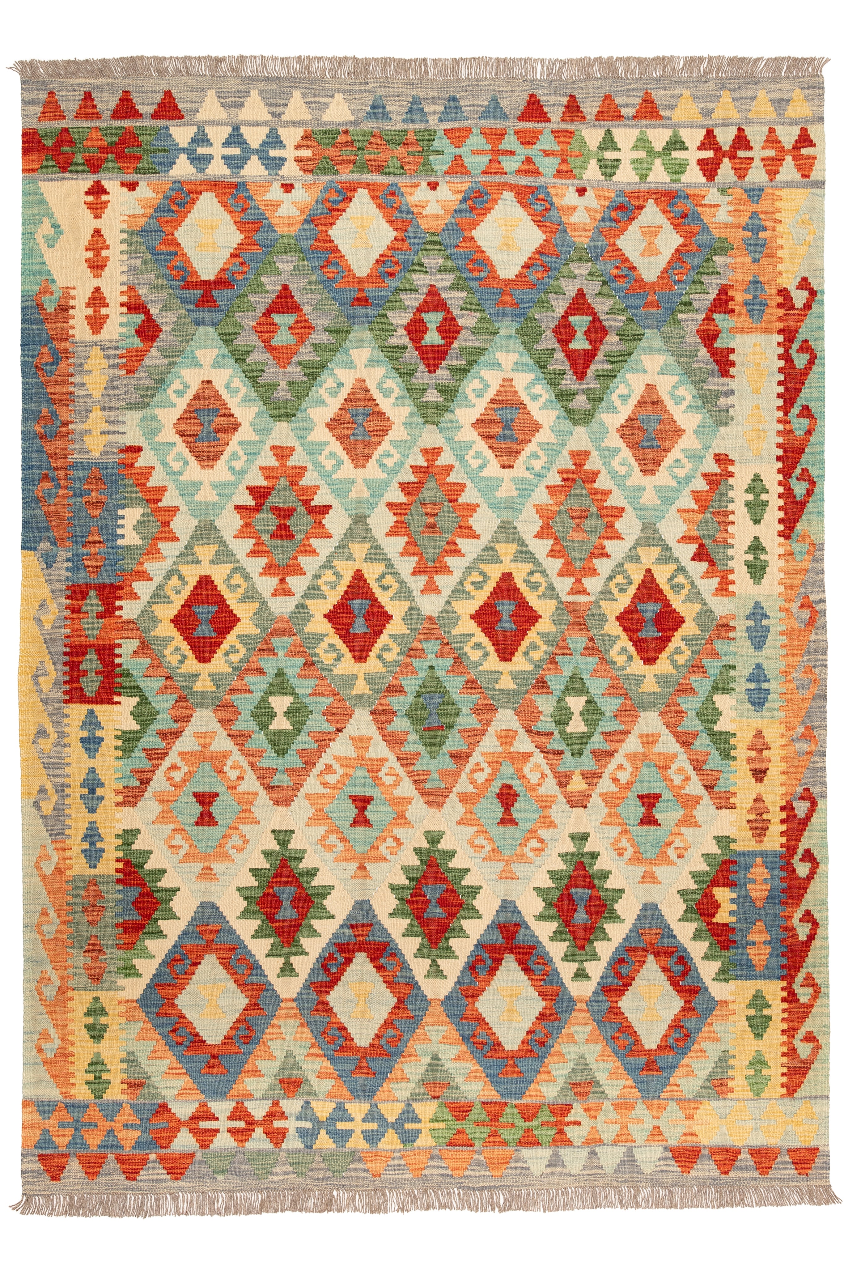 Afghanischer Kelim – 235 × 170 cm – handgewebt aus Schurwolle