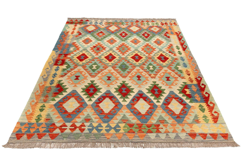 Afghanischer Kelim – 235 × 170 cm – handgewebt aus Schurwolle