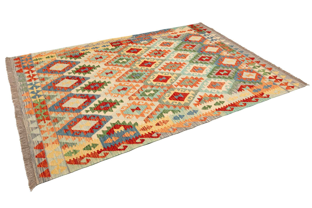 Afghanischer Kelim – 235 × 170 cm – handgewebt aus Schurwolle