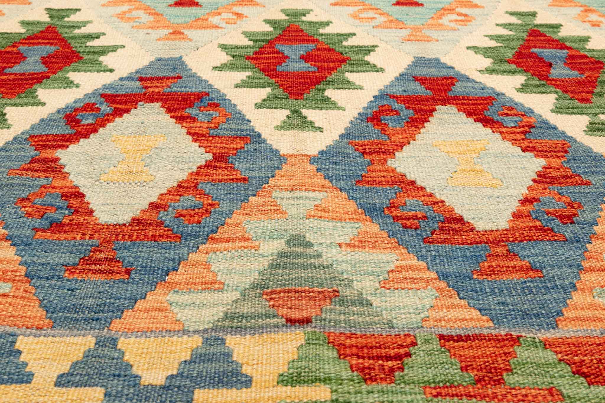 Afghanischer Kelim – 235 × 170 cm – handgewebt aus Schurwolle