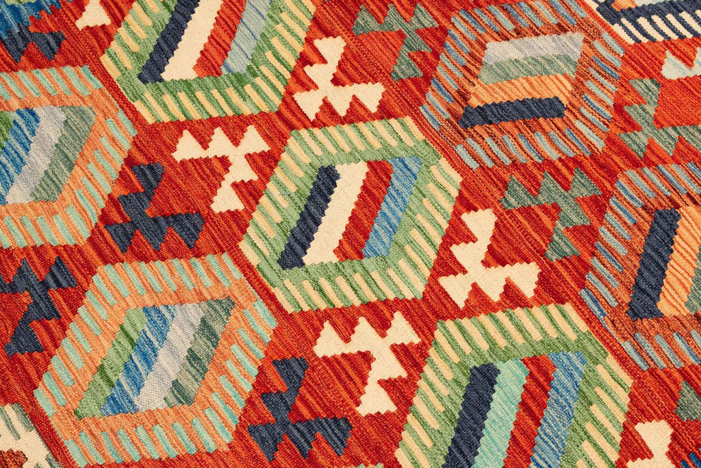 Afghanischer Kelim – 252 × 175 cm – handgewebt aus Schurwolle