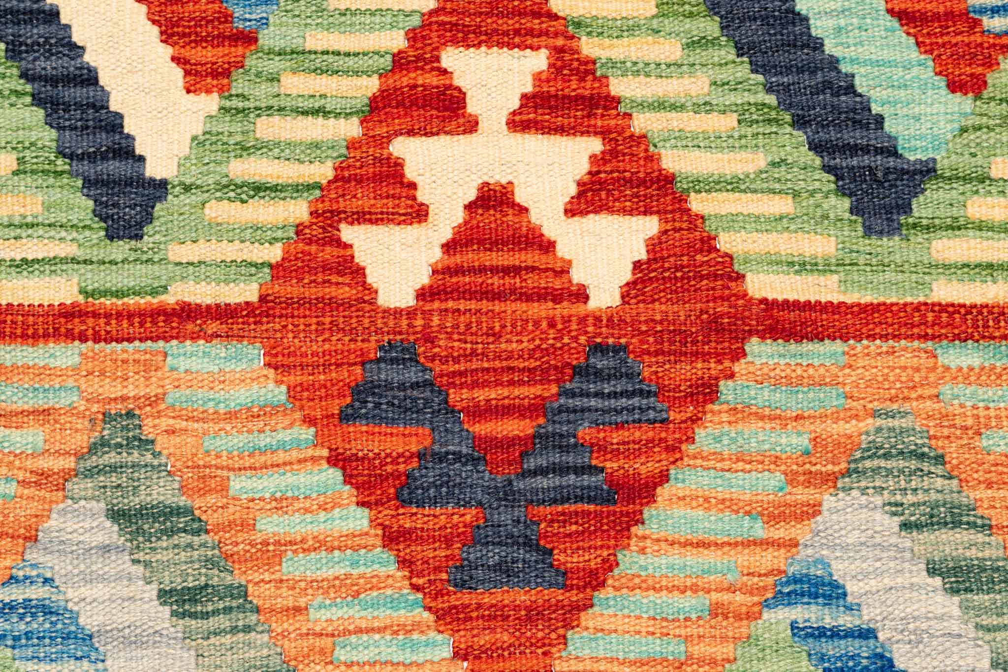 Afghanischer Kelim – 252 × 175 cm – handgewebt aus Schurwolle