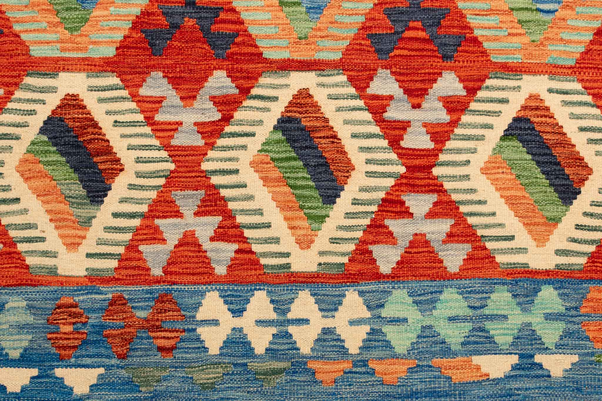 Afghanischer Kelim – 252 × 175 cm – handgewebt aus Schurwolle