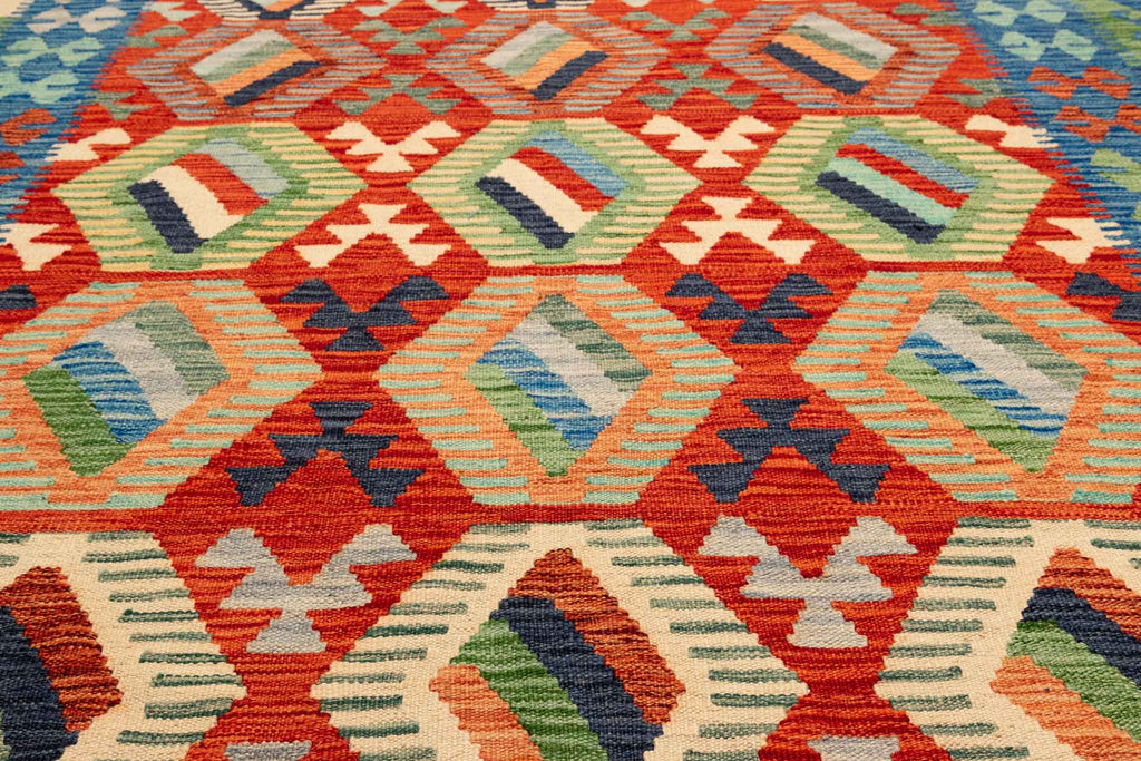 Afghanischer Kelim – 252 × 175 cm – handgewebt aus Schurwolle