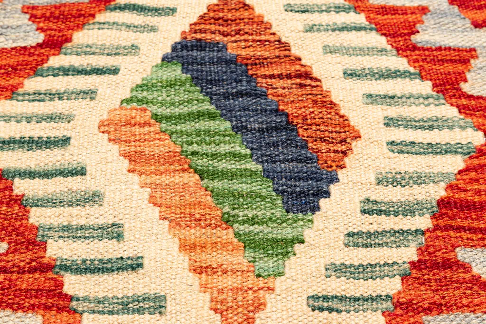 Afghanischer Kelim – 252 × 175 cm – handgewebt aus Schurwolle