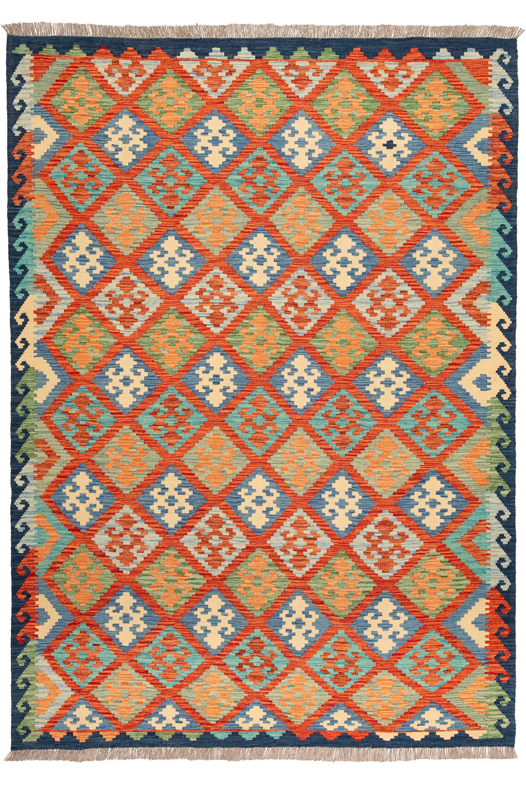 Afghanischer Kelim – 248 × 176 cm – handgewebt aus Schurwolle