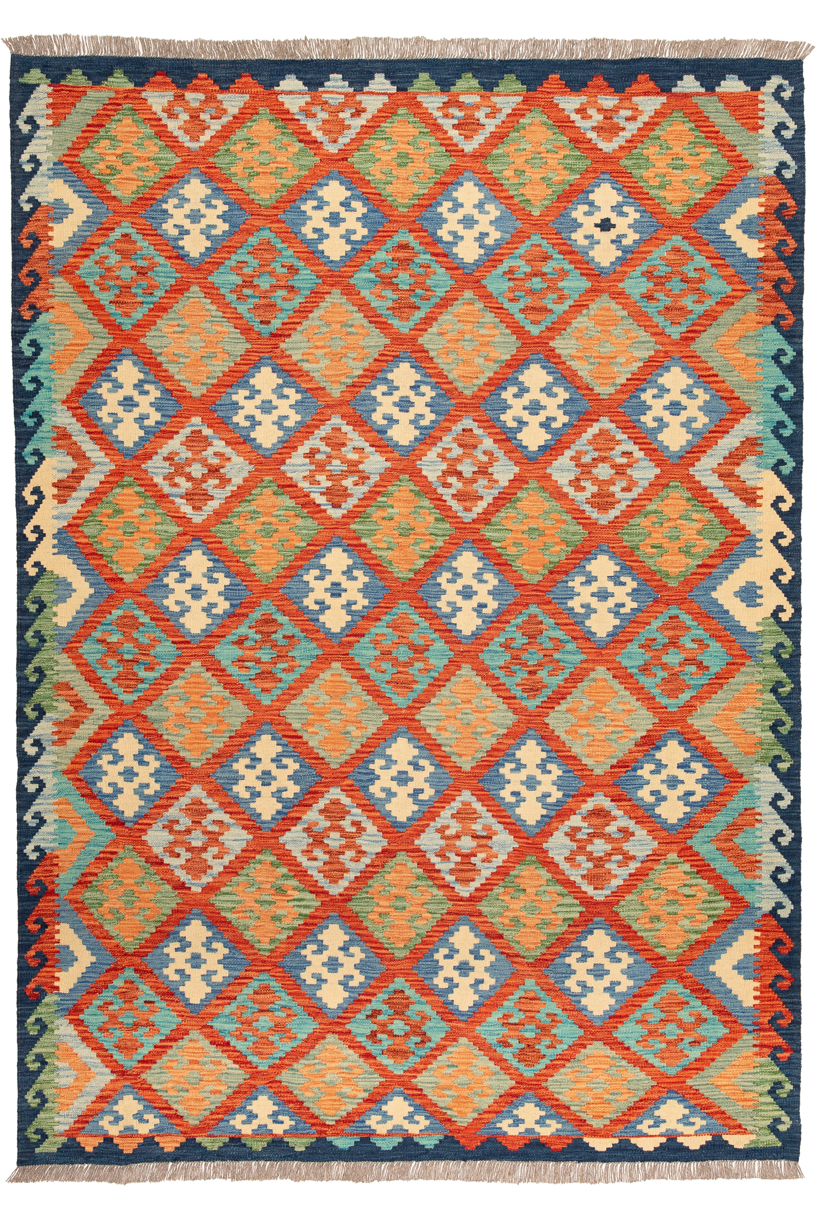 Afghanischer Kelim – 248 × 176 cm – handgewebt aus Schurwolle